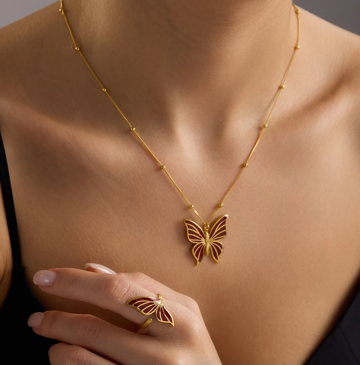 Butterfly Mineli Yüzükler