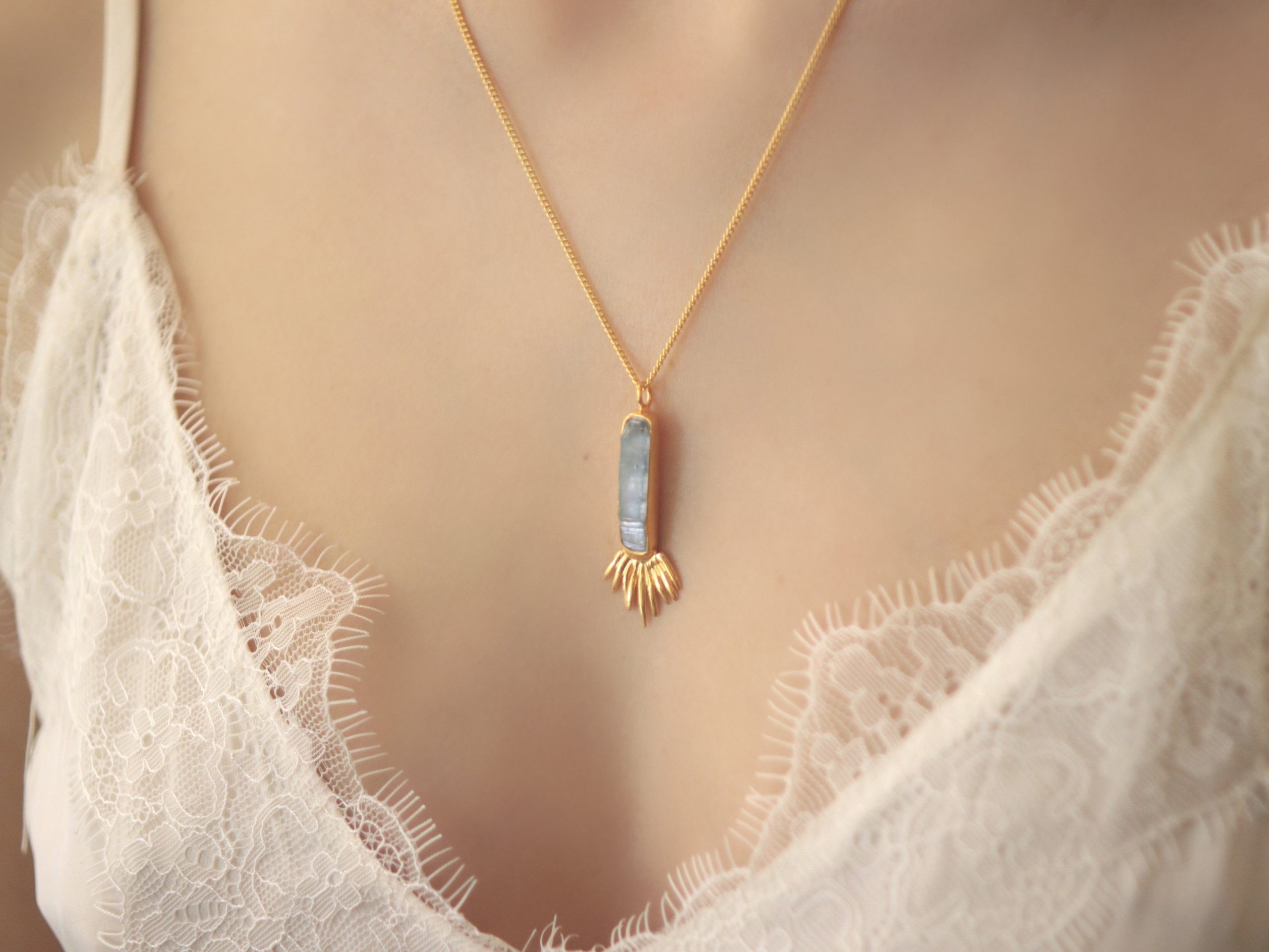 Tiny Kyanite Necklace