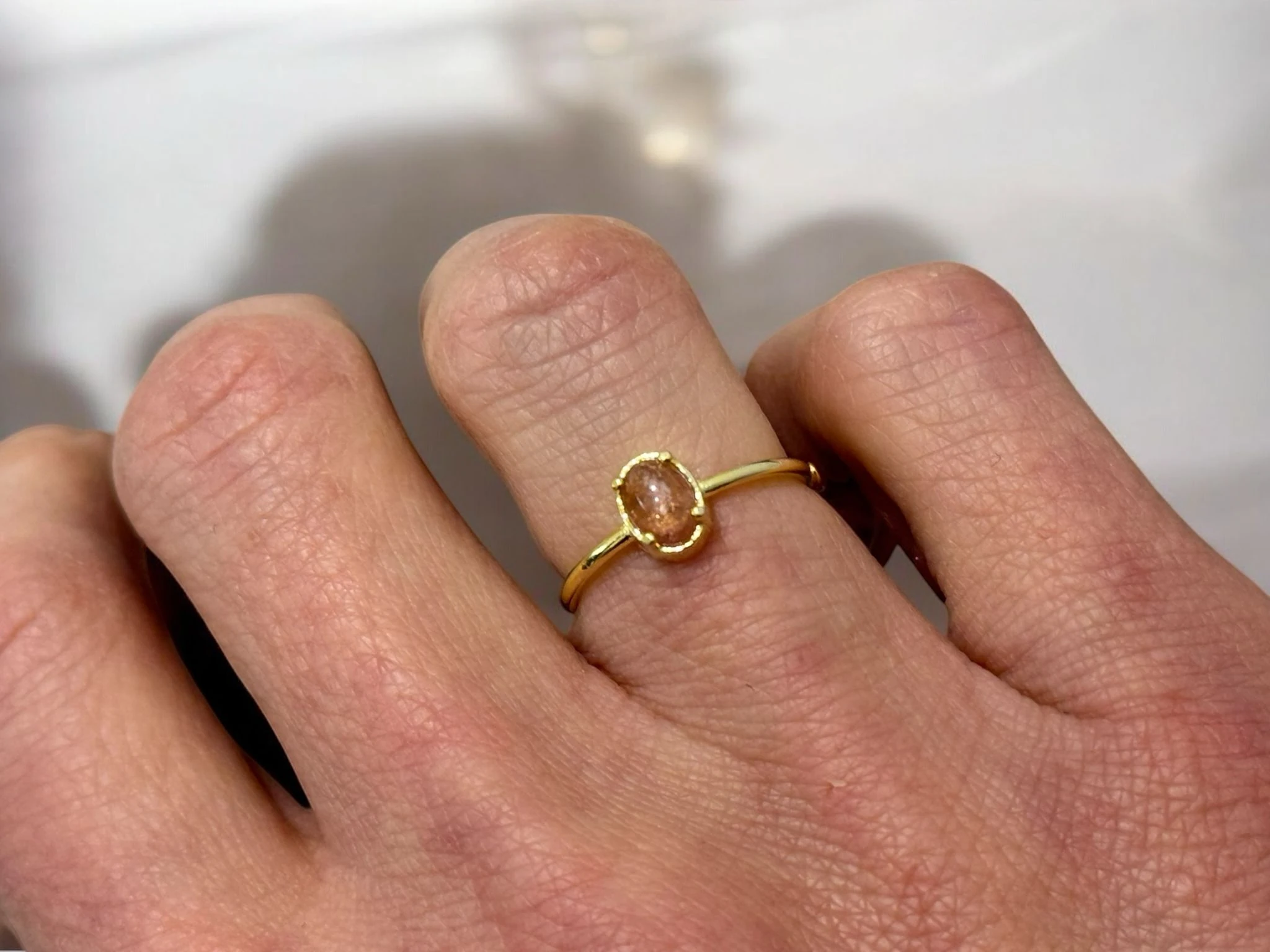 Pembe Turmalin Mini Yüzük