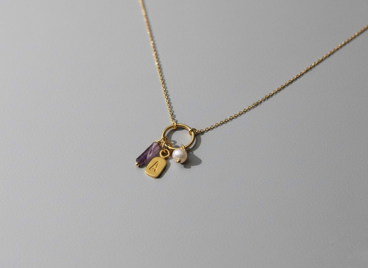 Harfli Charm Kolye