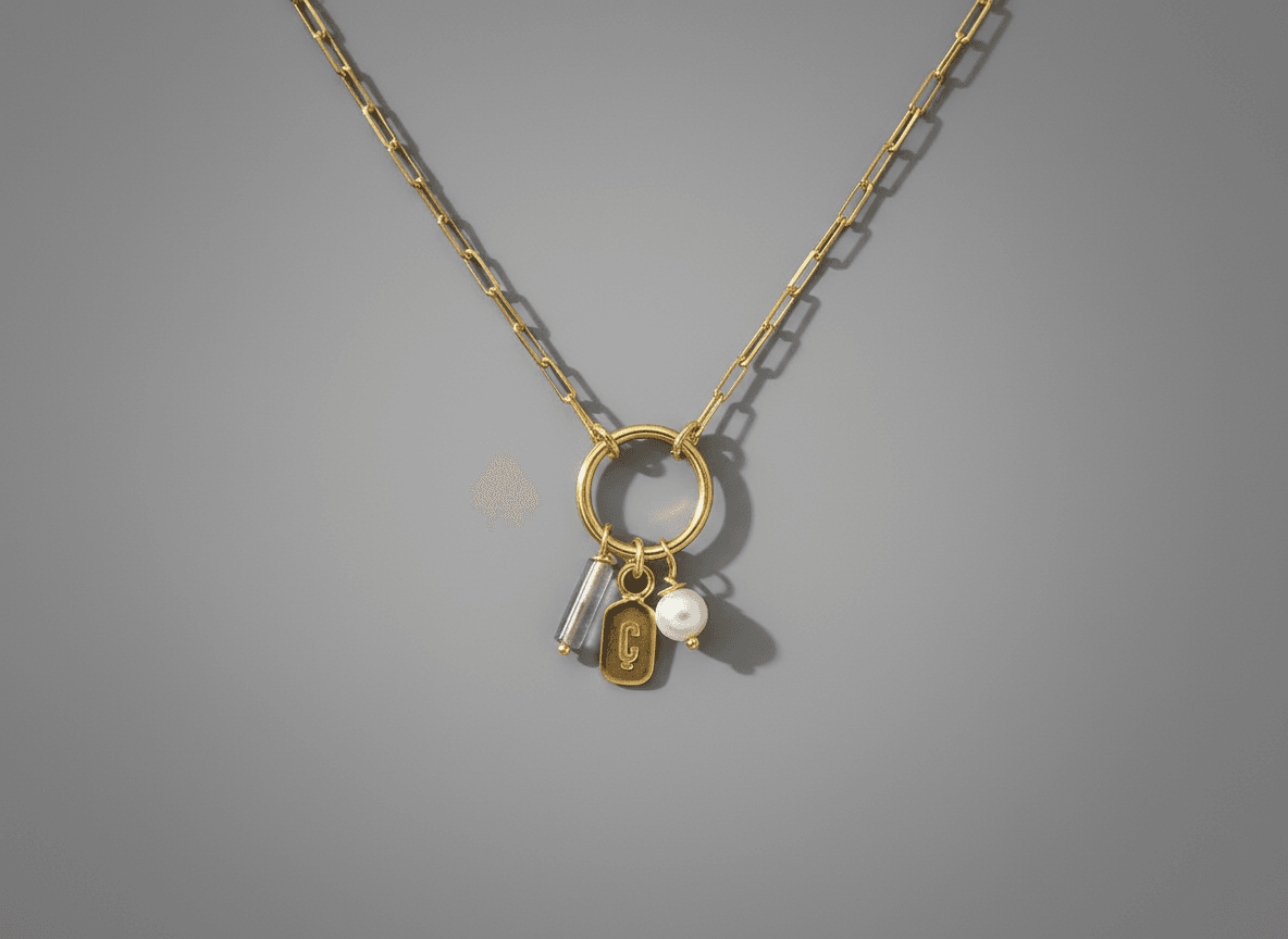 Harfli Charm Kolye