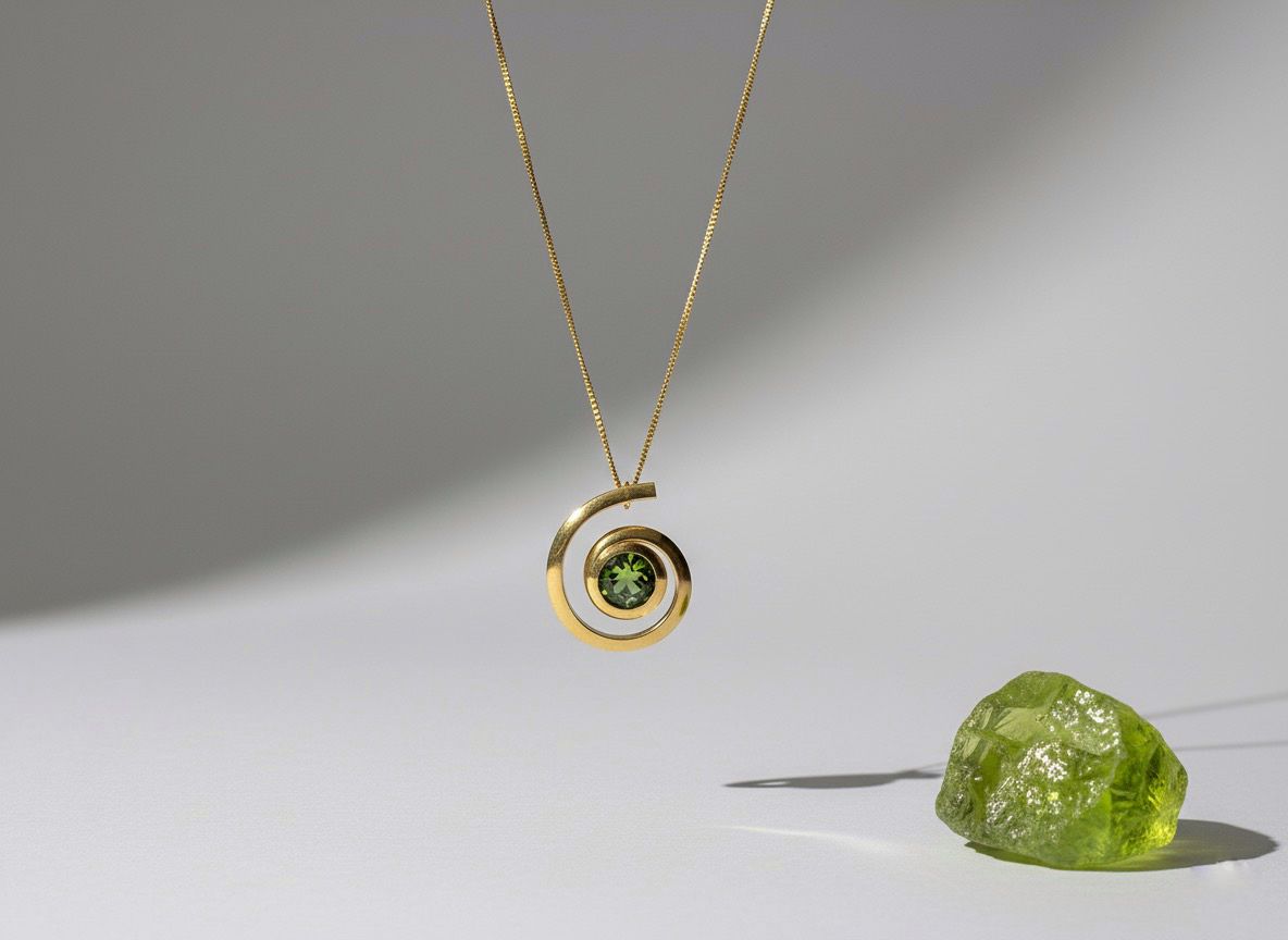 Peridot Spiral Kolye