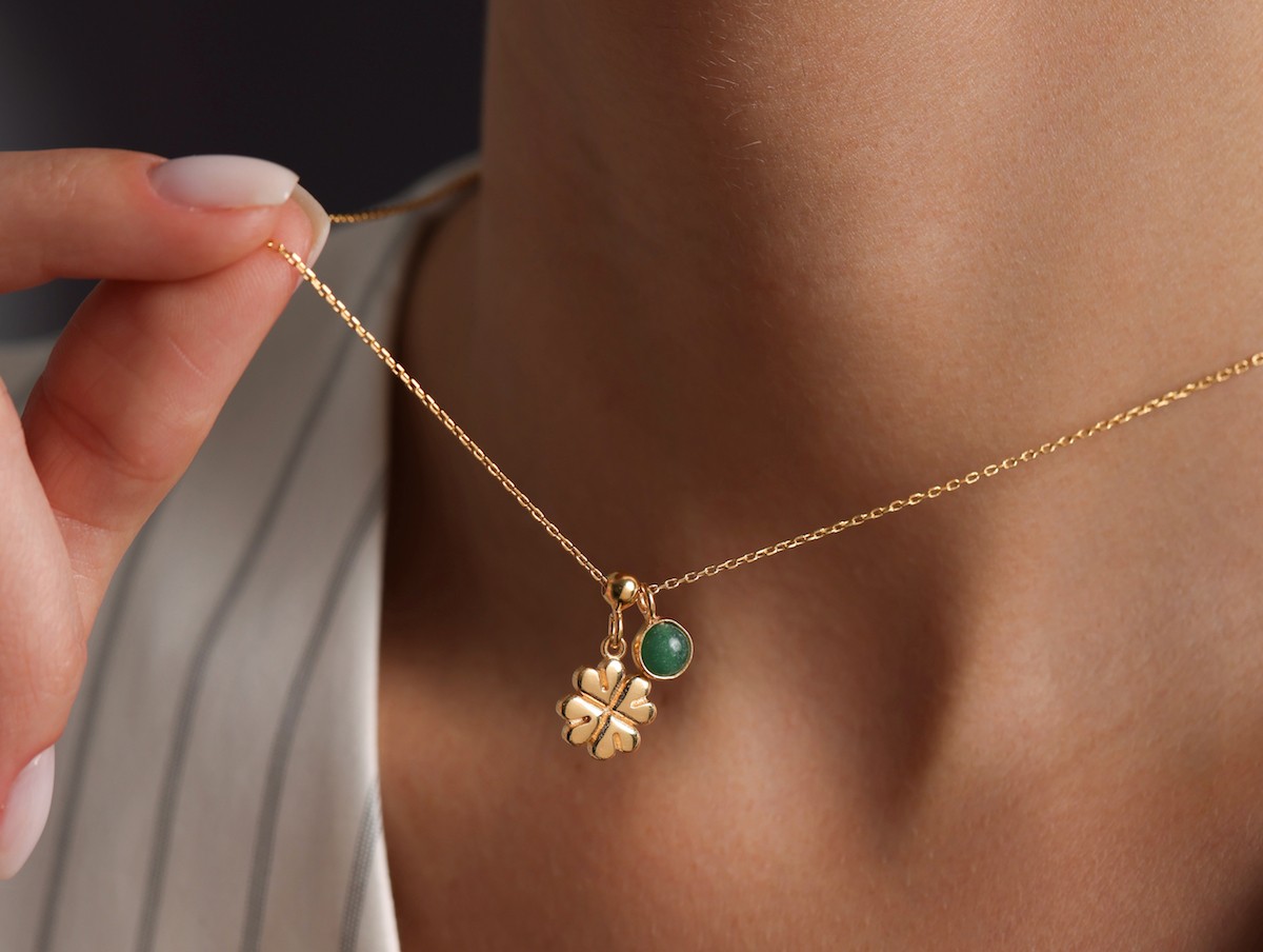 Charm Natural Stone Necklaces - Aventurin - Yonca