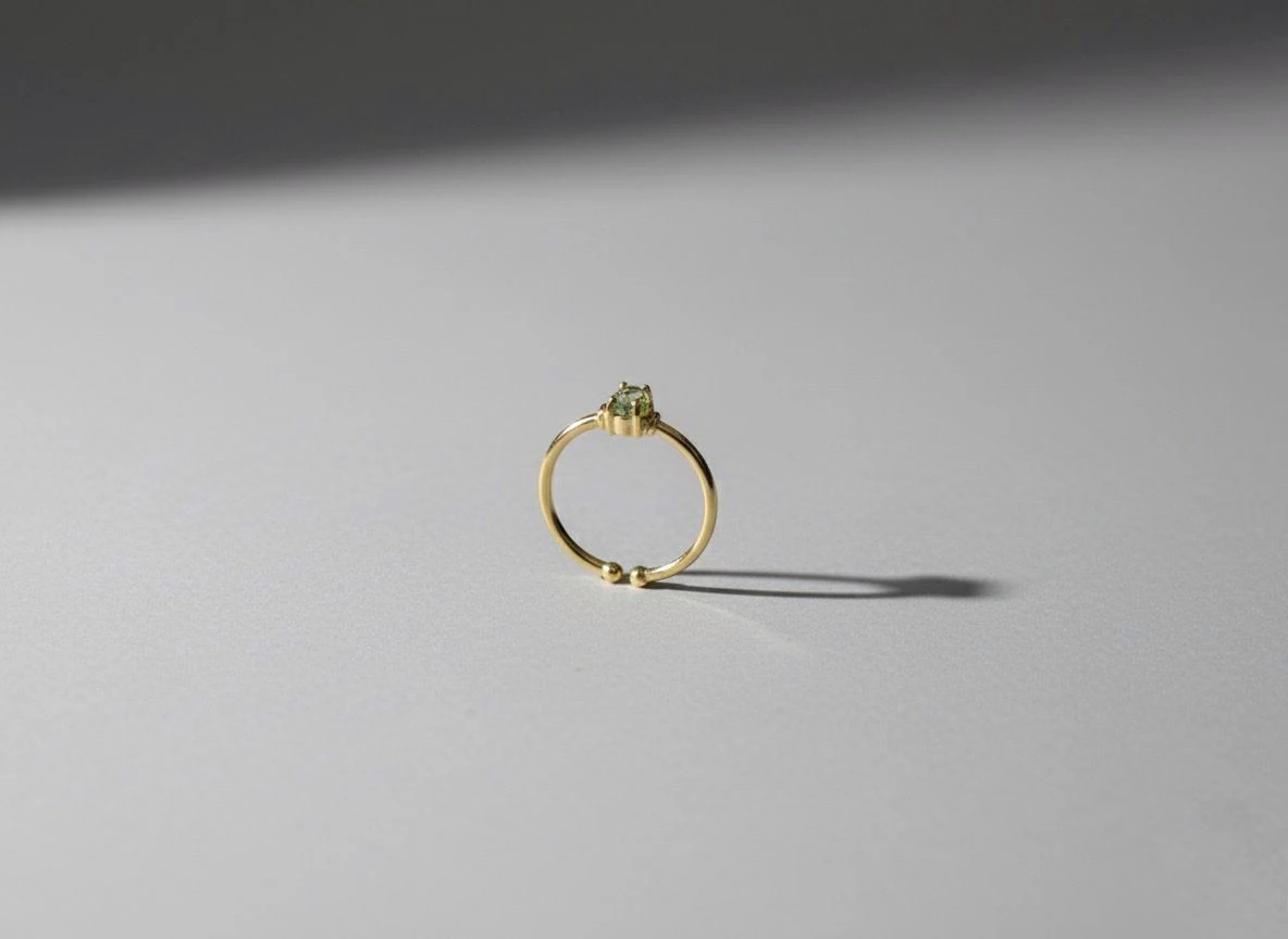 Yeşil Turmalin Mini Yüzük