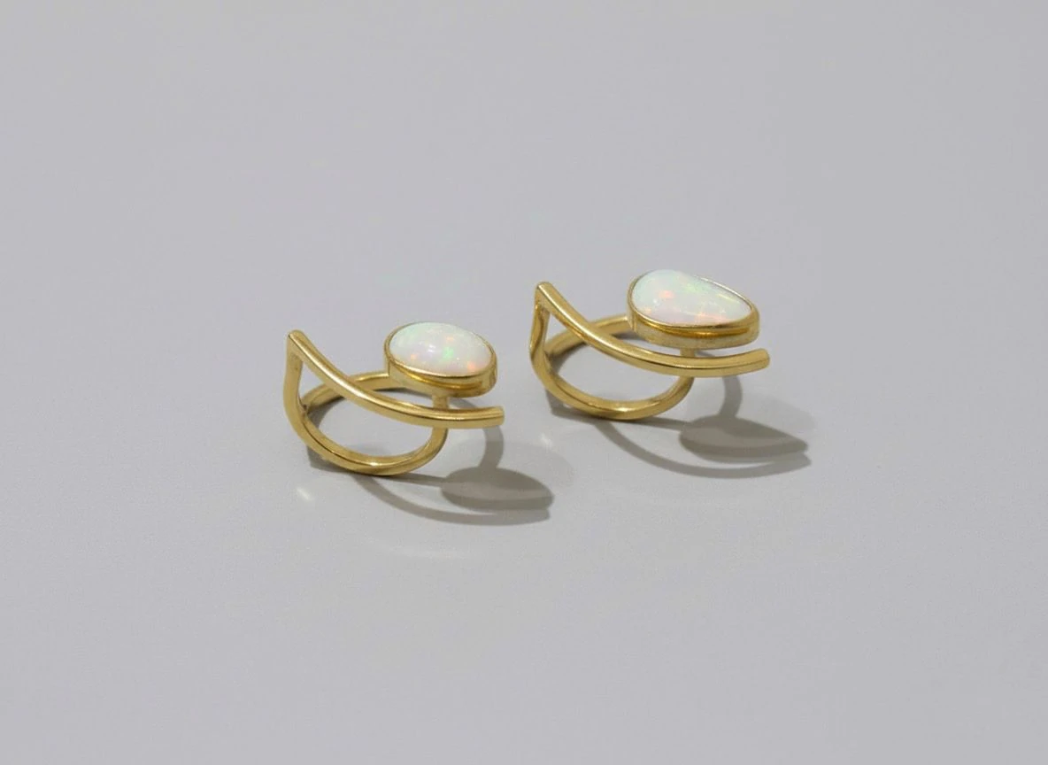 Özel Üretim - Opal Aytaşı Arc Yüzük