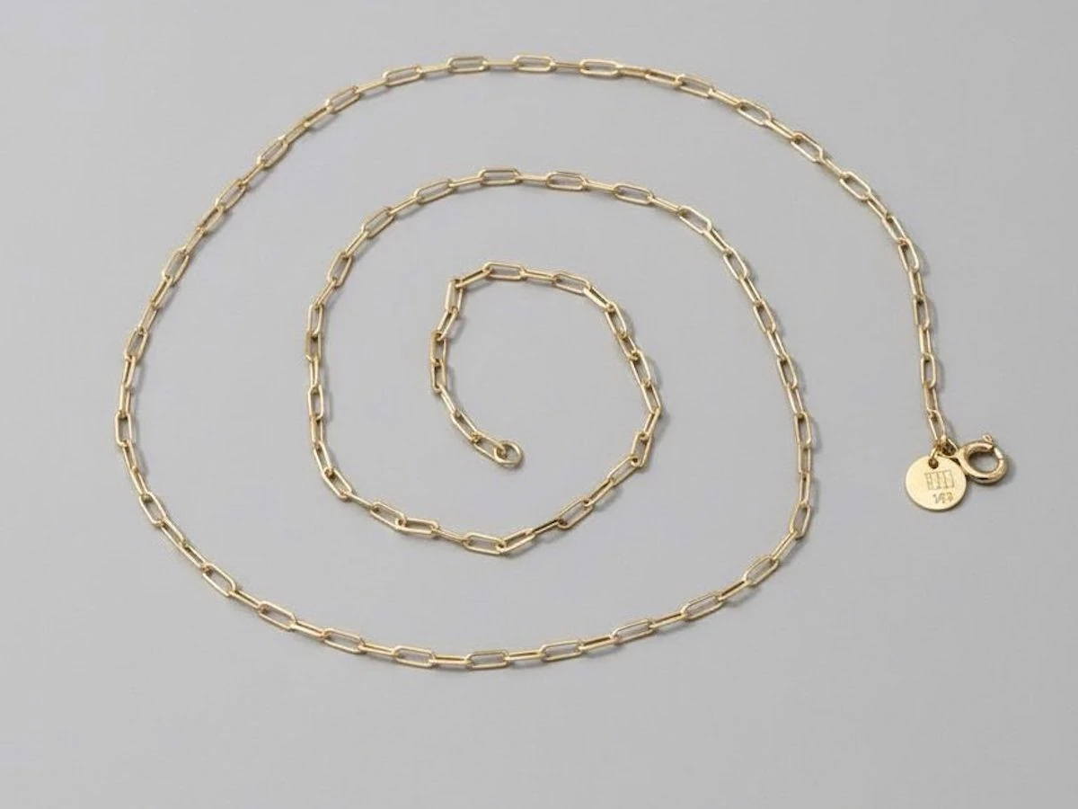 14 Ayar Altın - Yassı Zincir Kolye