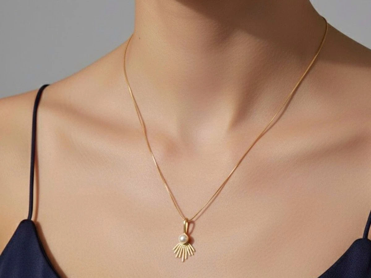 İnci Mini Kristal Kolye