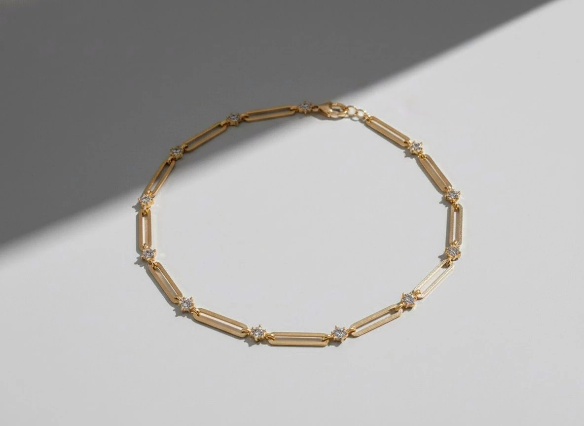 Slyvia Yassı Zincir Kolyeler - Gold