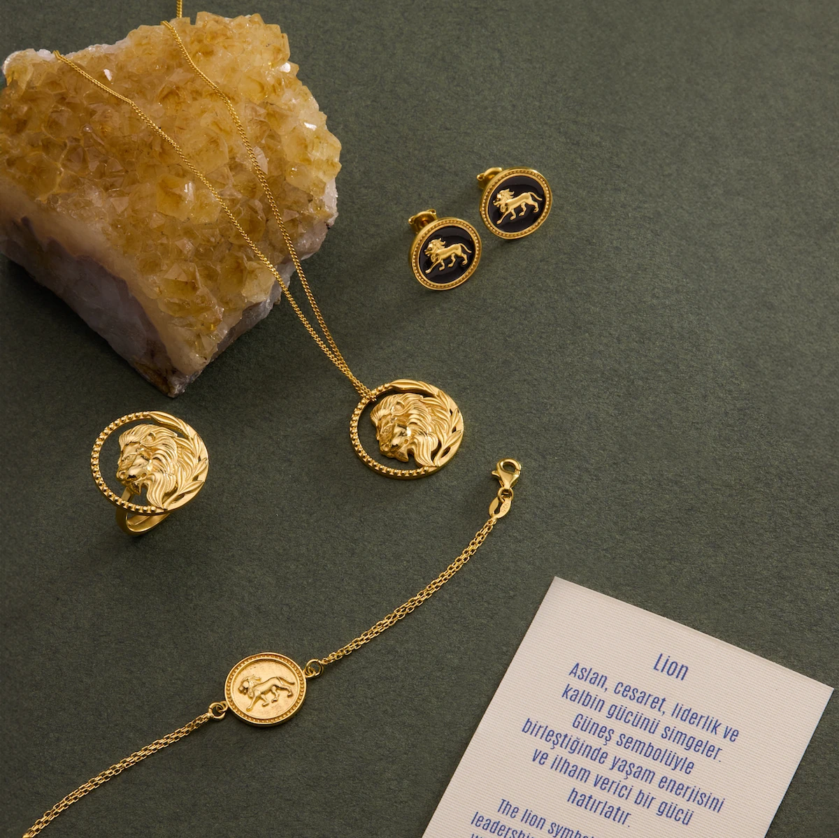 Lion Madalyon Kolye