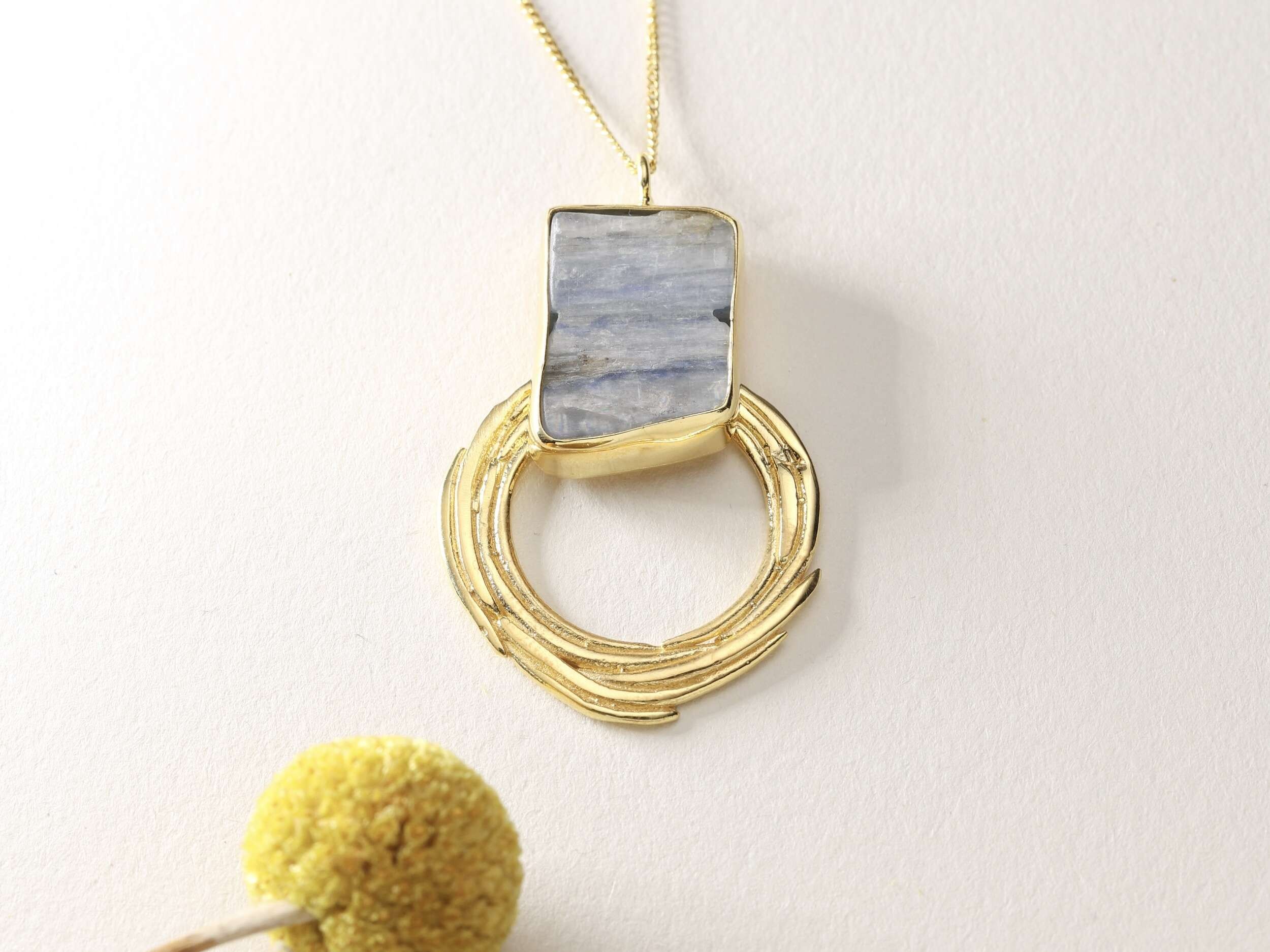 Circle Kyanite Necklace