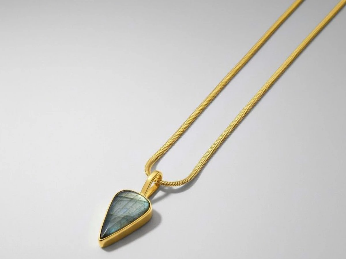 Özel Üretim - Labradorit Kolyeler - Üçgen