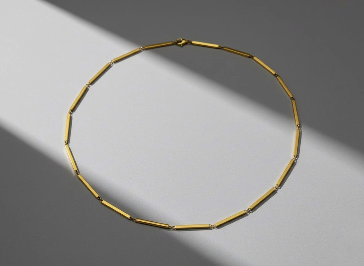 Bar Küp Zincir Kolye