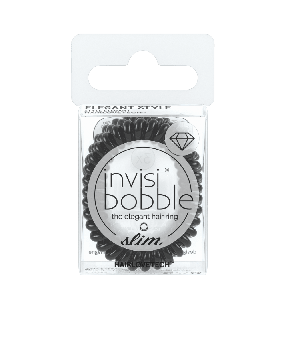 invisibobble SLIM Hanging P. True Black W. Sticker