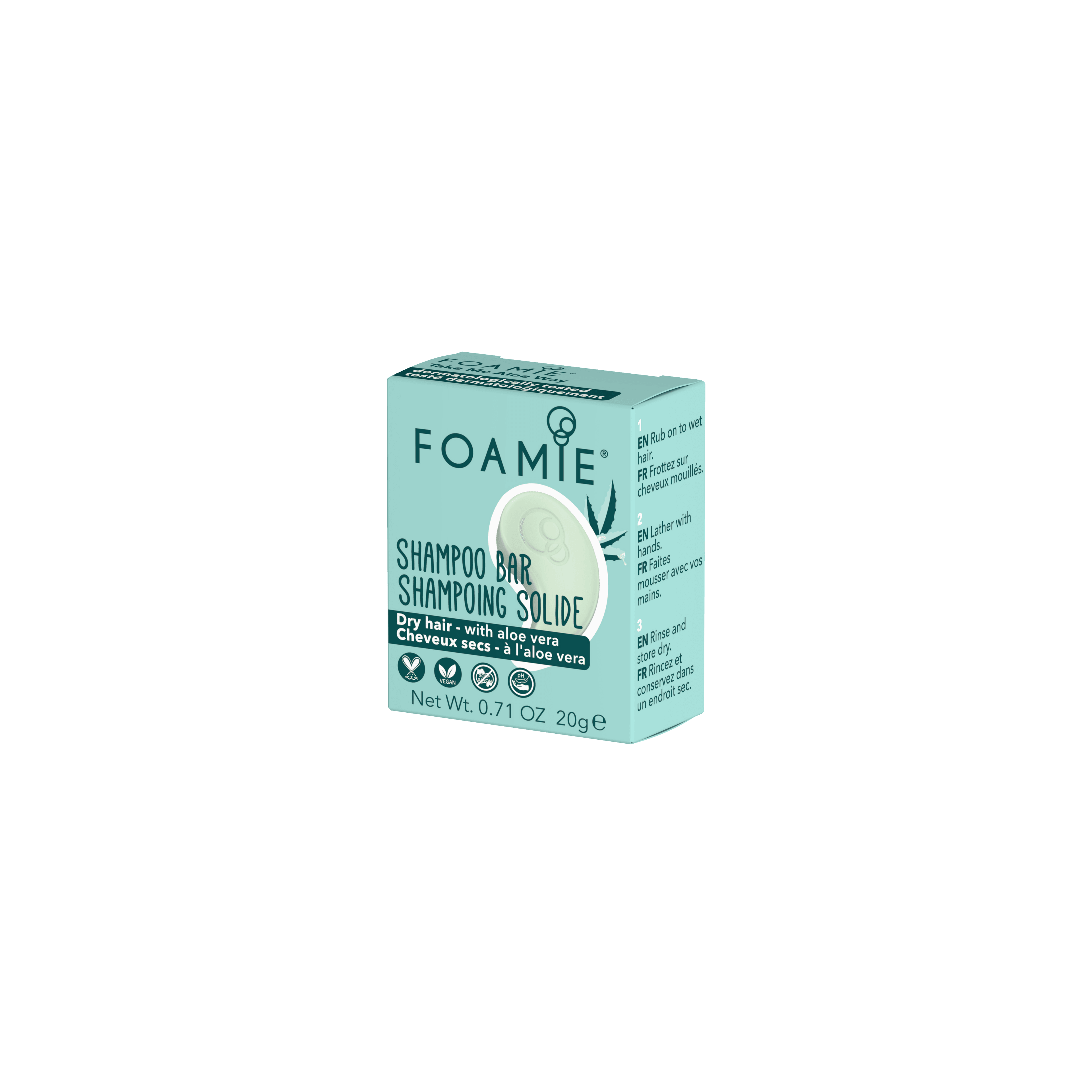 Travel Size - Foamie Take Me Aloe Way Shampoo Bar(Kuru Saçlar için)