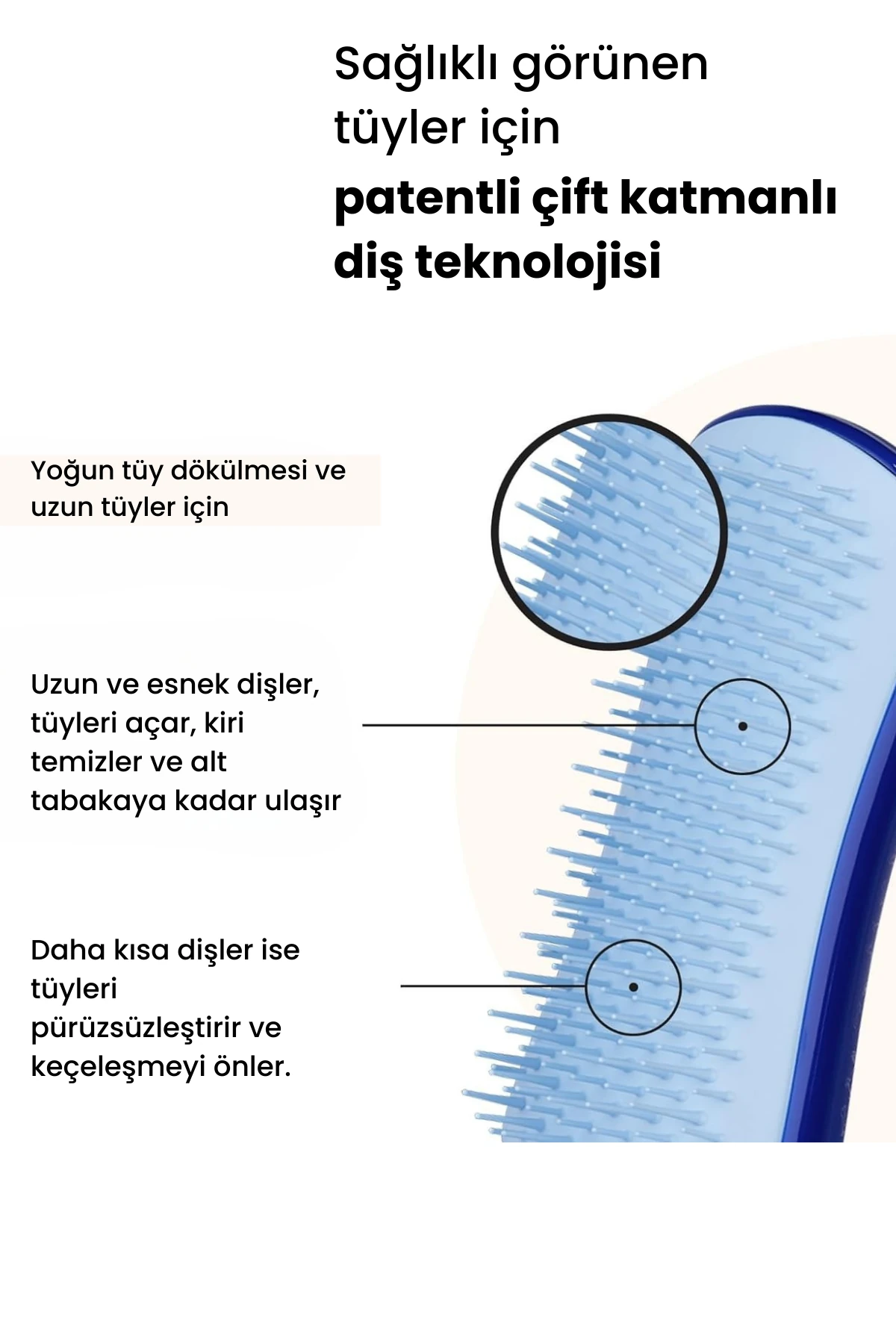 Pet Teezer - Deshedding Small - Blue / Light Blue