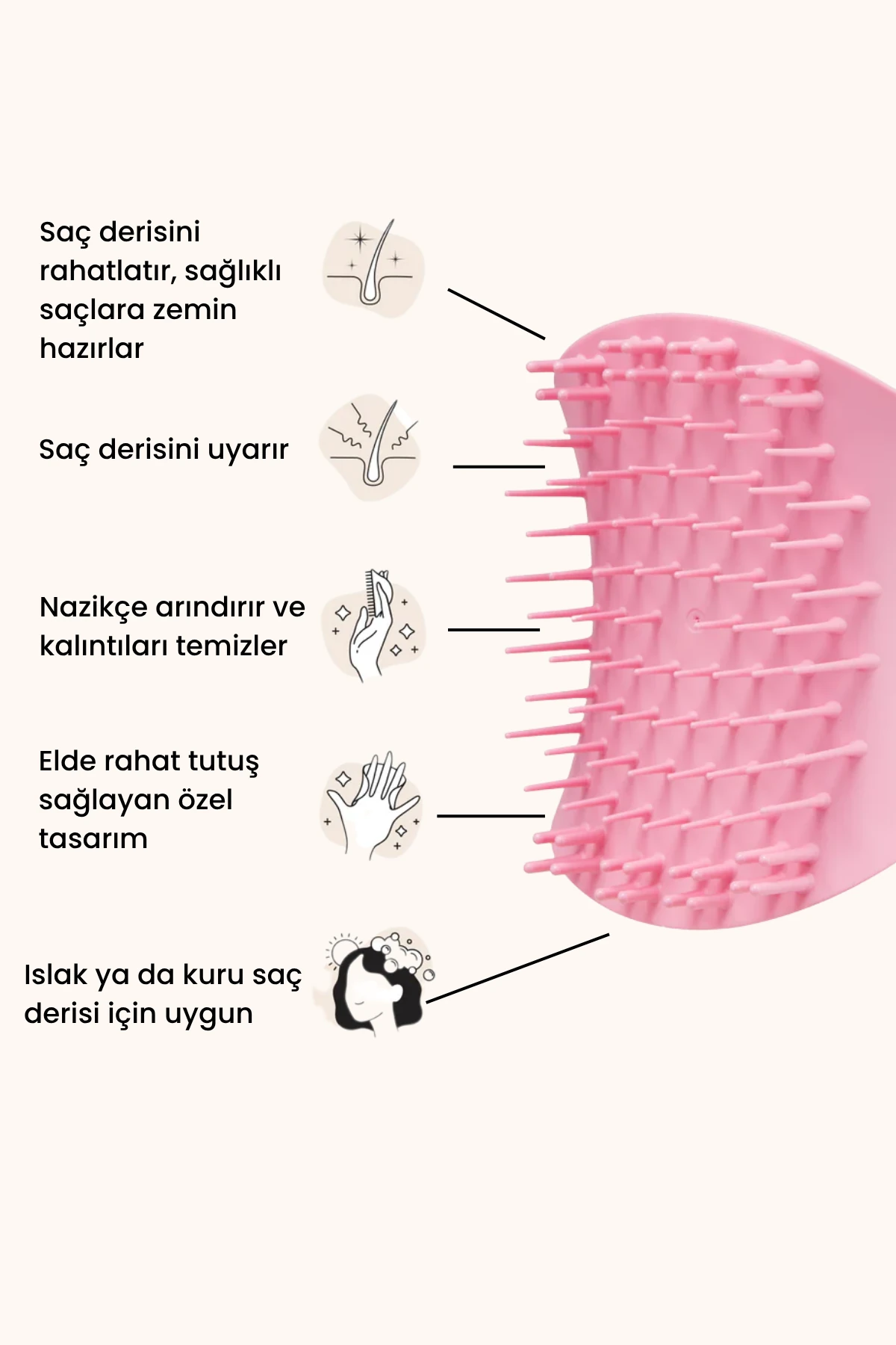 Scalp Brush - Pink