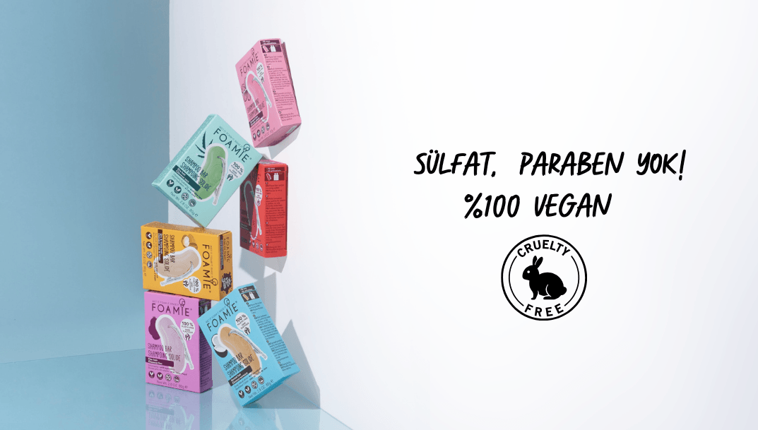 Foamie’nin sabun içermeyen, sülfat ve paraben katkısız %100 vegan katı şampuanları; her saç tipine uygun doğal içeriklerle formüle edildi.