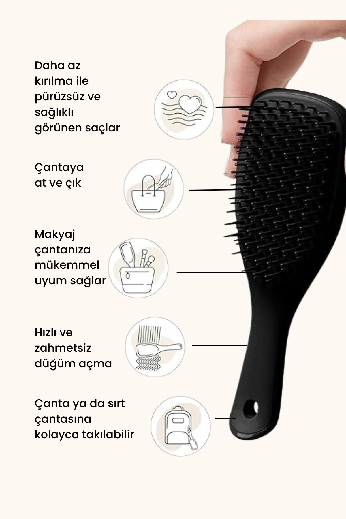 Ultimate Detangler Mini - Black