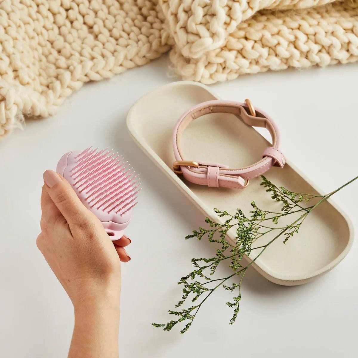 Pet Teezer - Cat Brush - Millennial Pink