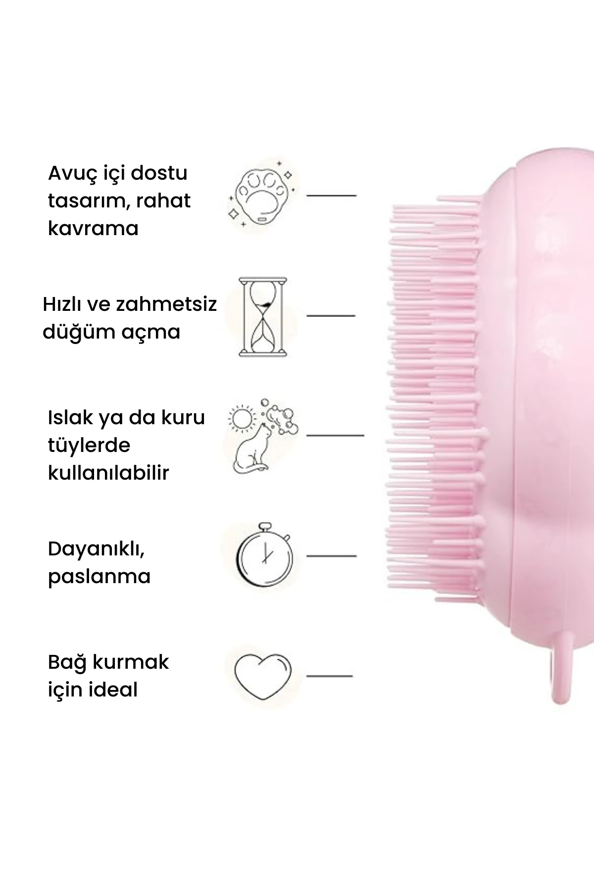Pet Teezer - Cat Brush - Millennial Pink