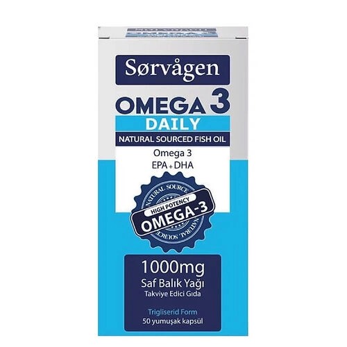 Sorvagen Omega 3 Daily Saf Balık Yağı 50 Kapsül 1000 mg