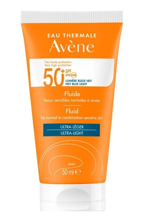 Avene Solaire SPF50+ Fluid Ultra Light 50 ml (normal ve karma ciltler için çok yüksek korumalı Faktörlü güneş koruyucu)