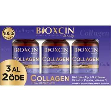 Bioxcin Collagen Hyaluronic Acid Hidrolize Tip 1-3 Kolajen 3 x 30 Tablet - 3 Al 2 Öde