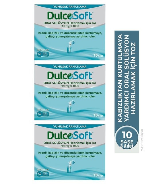 Dulcosoft Oral Solüsyon Hazırlamak İçin Aromasız Toz 10 Saşe 3 Adet