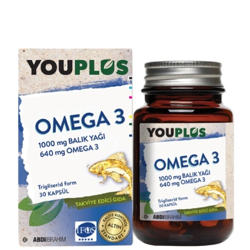 Youplus Omega-3 Balık Yağı Takviye Edici Gıda 1000 Mg 30 Kapsül