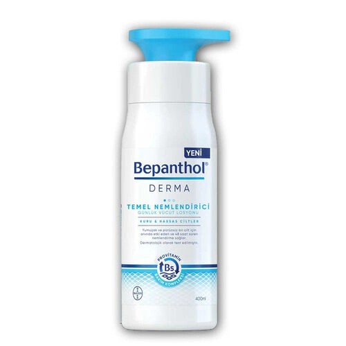 Bepanthol Derma Temel Nemlendirici Kuru Hassas Ciltler Losyon 400 ml SKT 31/03/25