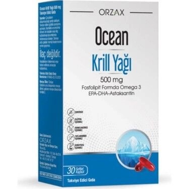 Orzax Ocean Krill Oil 30 Kapsül (vücuttaki inflamasyon ve iltihaplanmayı azaltıcı etki yapar.)