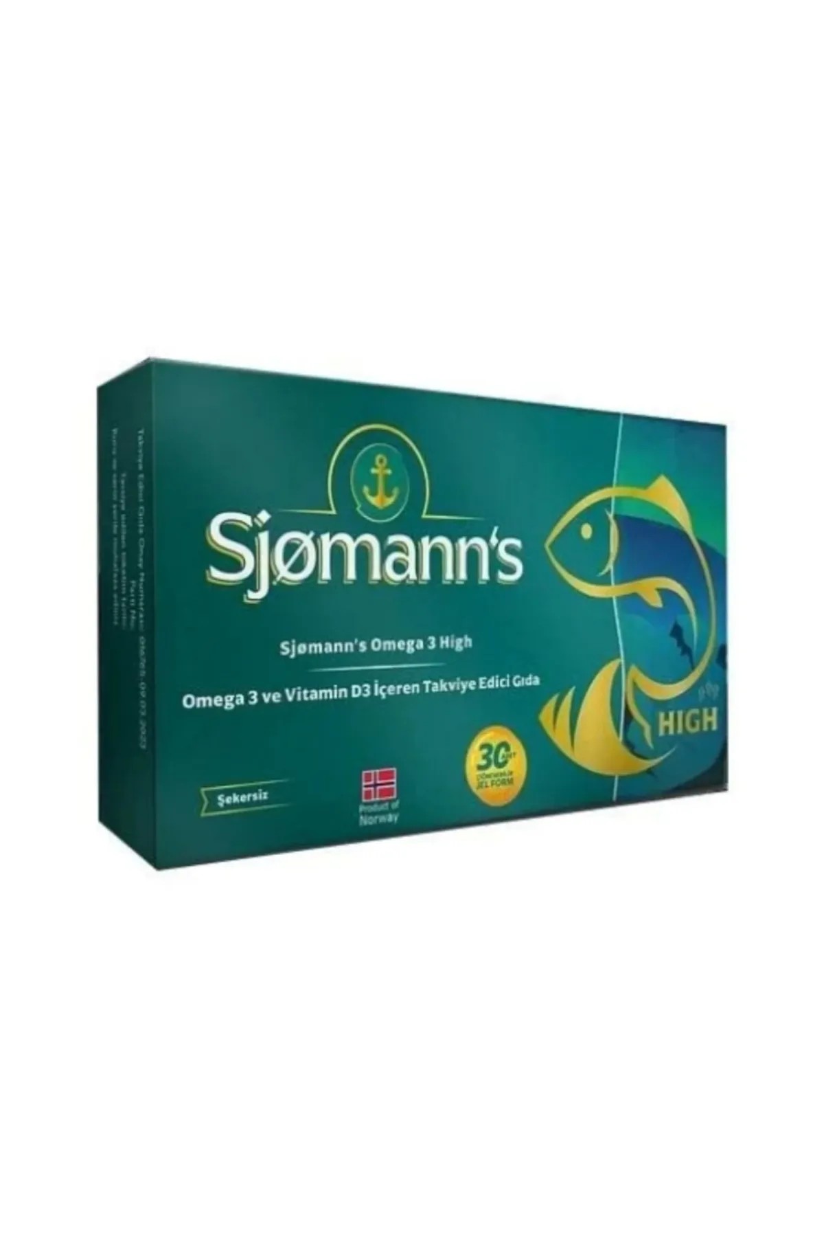 Sjomann's Fish Oil 30 Yumuşak Kapsül