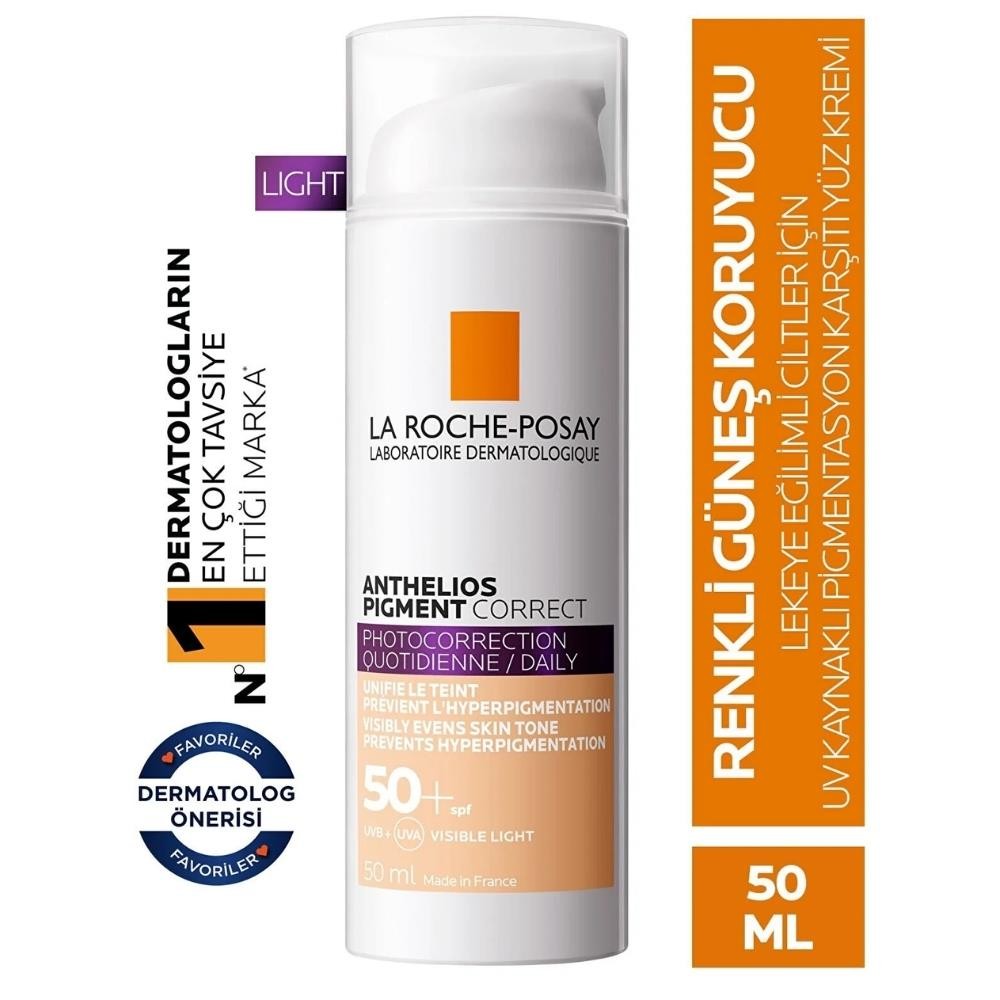 La Roche Posay Anthelios Pigment Correct Güneş Koruyucu SPF50+ 50 ml - Light