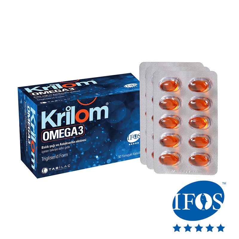 TAB İLAÇ Krilom Omega 3 50 Yumuşak Kapsül SKT 31/01/25