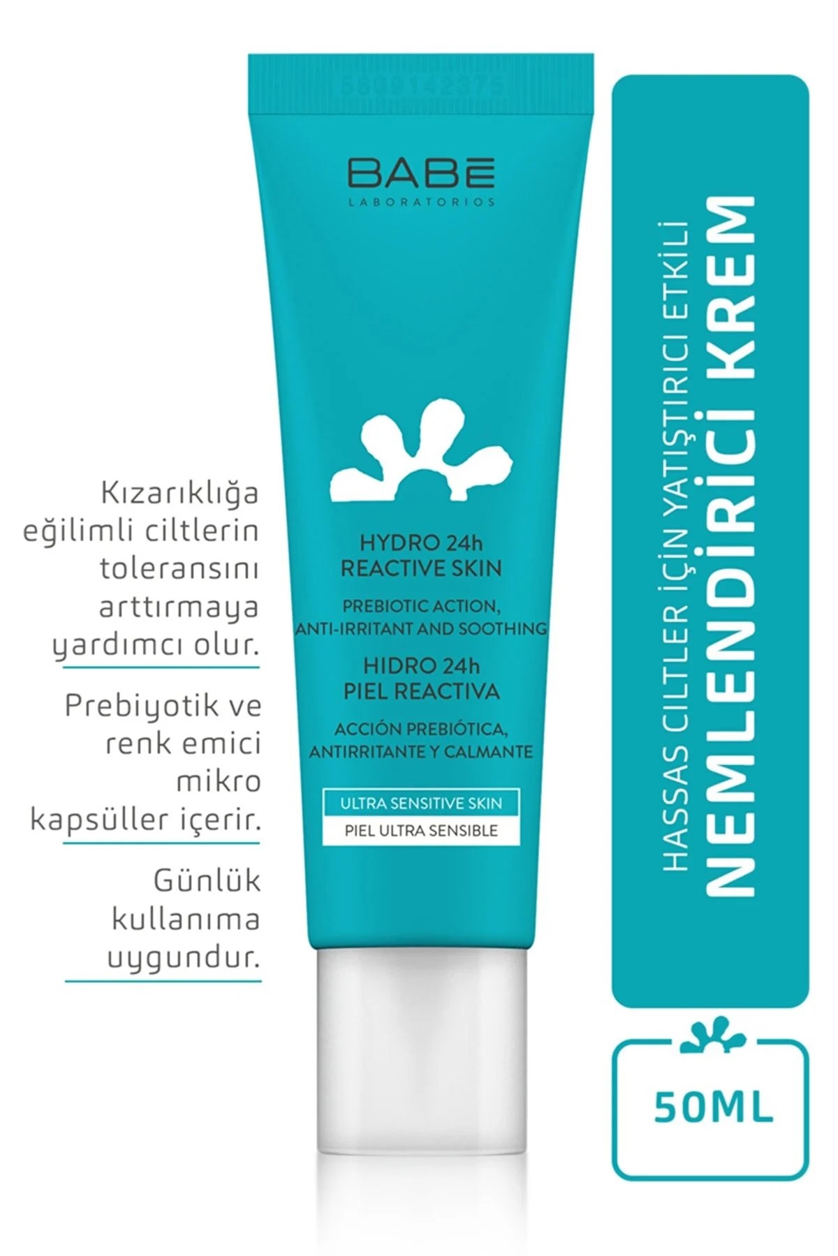 Babe Hydro 24H Reactive Skin 50 ml(Yatıştırıcı Nemlendirme Kremi)