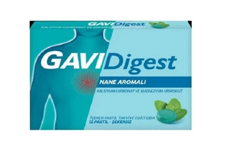 Gavidigest Nane Aromalı Şekersiz 12 Pastil SKT 31/01/25 - 30/03/25