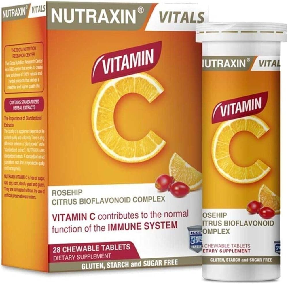 Nutraxin Vitals Vitamin-C 28 Çiğneme Tableti