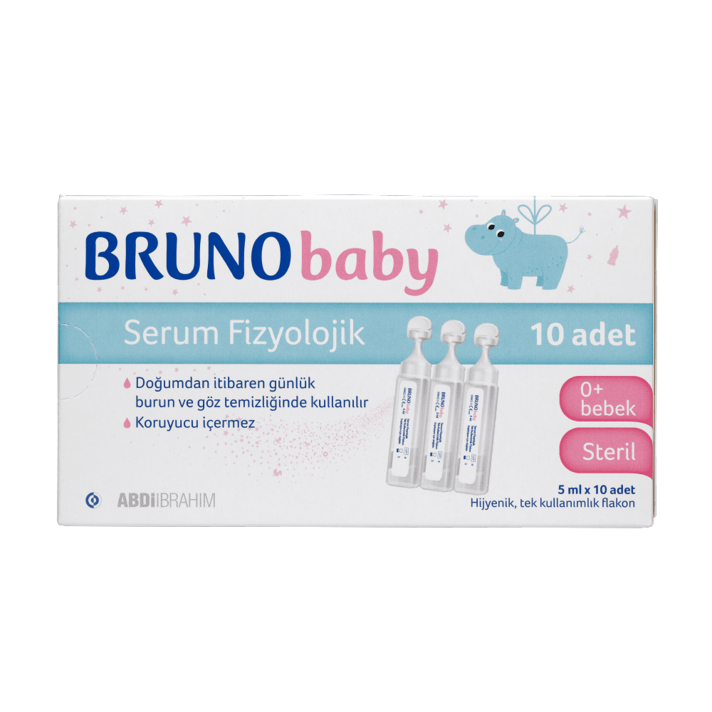 Bruno Baby Serum Fizyolojik 10 Flakon - Abdi İbrahim SKT 30/12/24