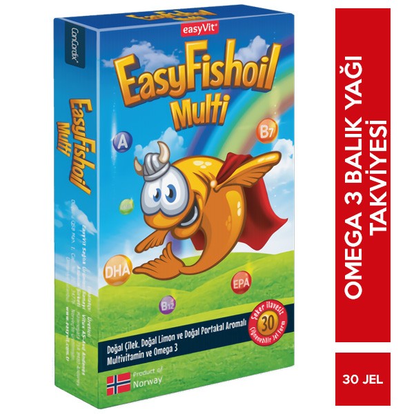 EasyFishoil Multi + Omega 3 Çiğnenebilir Jel 30 Adet