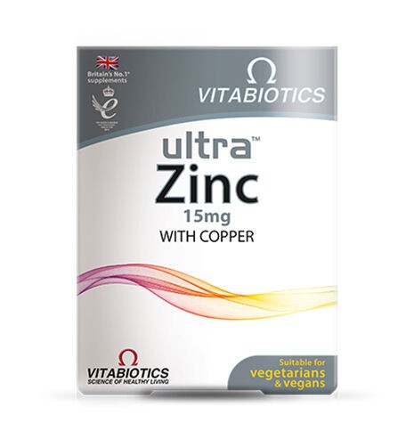 Vitabiotics Ultra Zinc (Çinko) 15 mg Takviye Edici Gıda 60 Tablet SKT 31/01/25