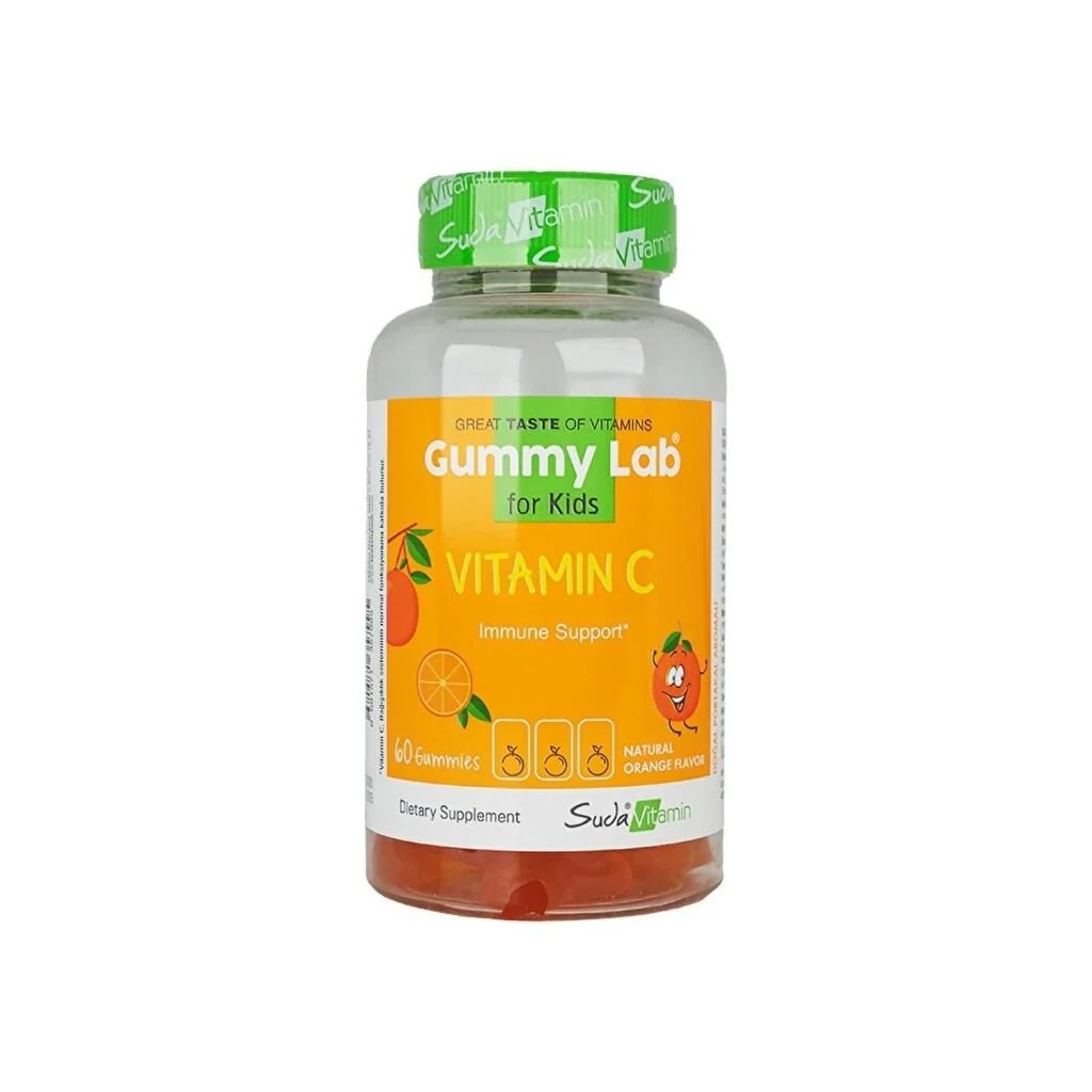 Suda Vitamin Gummy Lab Vitamin C Çocuklar İçin 60 Çiğnenebilir Form