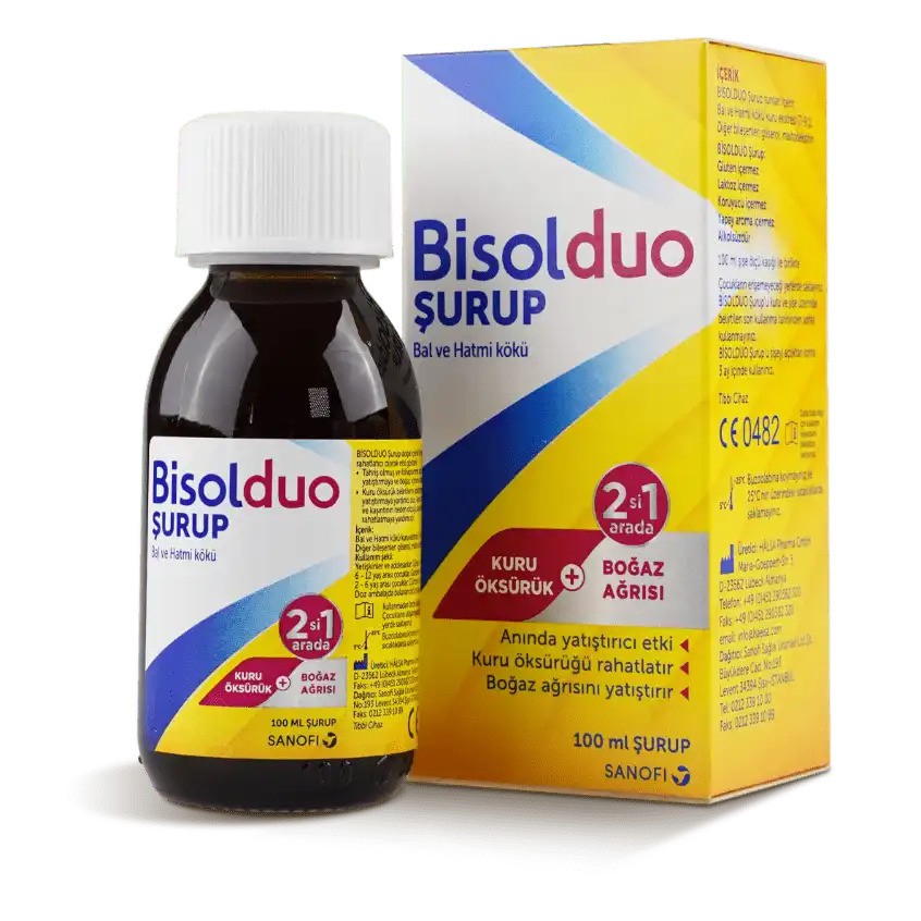 Bisolduo Bal ve Hatmi Kökü Şurup 100 ML SKT 28/02/25