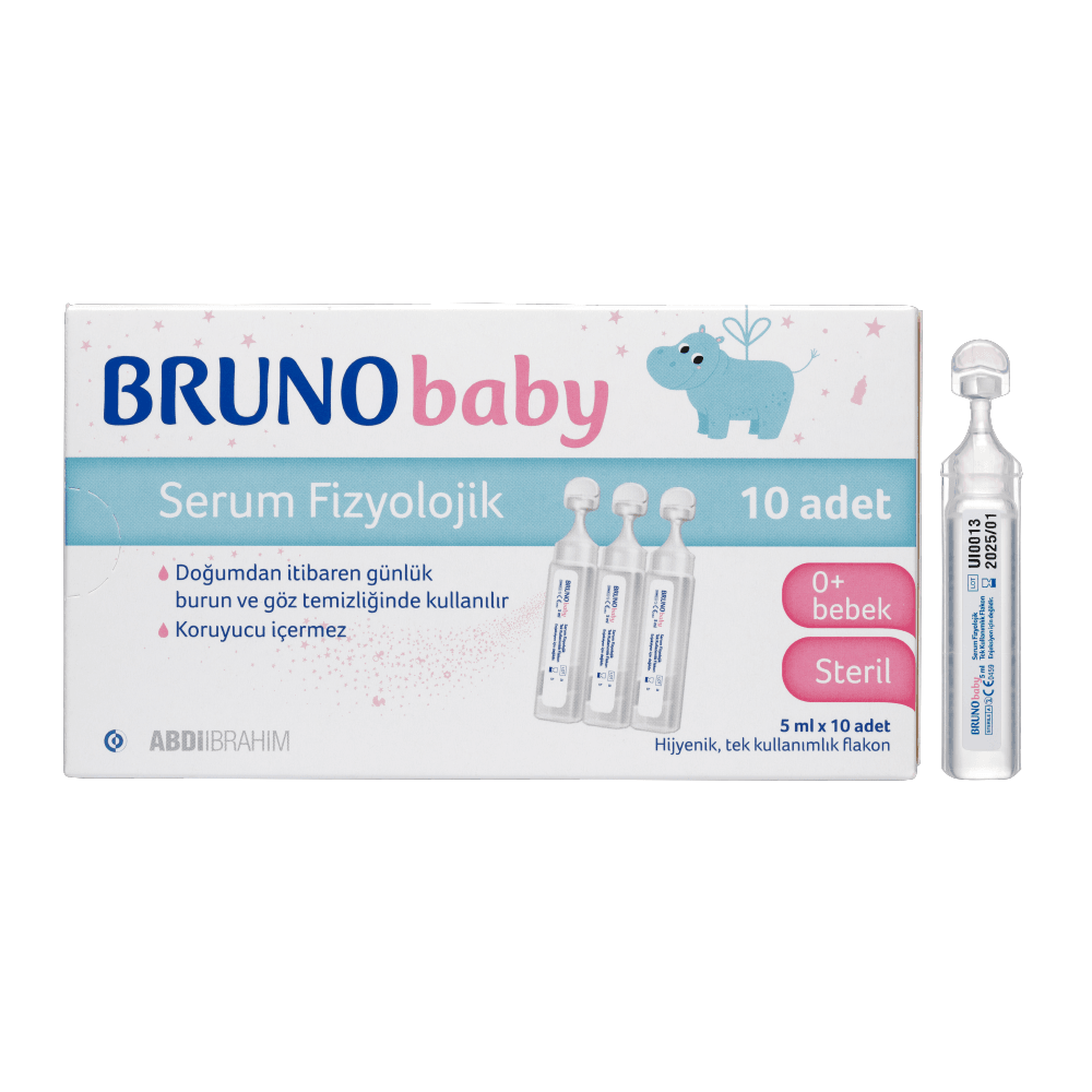 Bruno Baby Serum Fizyolojik 10 Flakon - Abdi İbrahim SKT 30/12/24