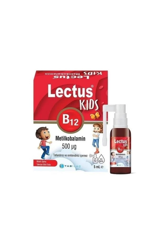 Lectus Metilkobalamin Kids B12 Dil Altı Sprey 500 ug 5 ml