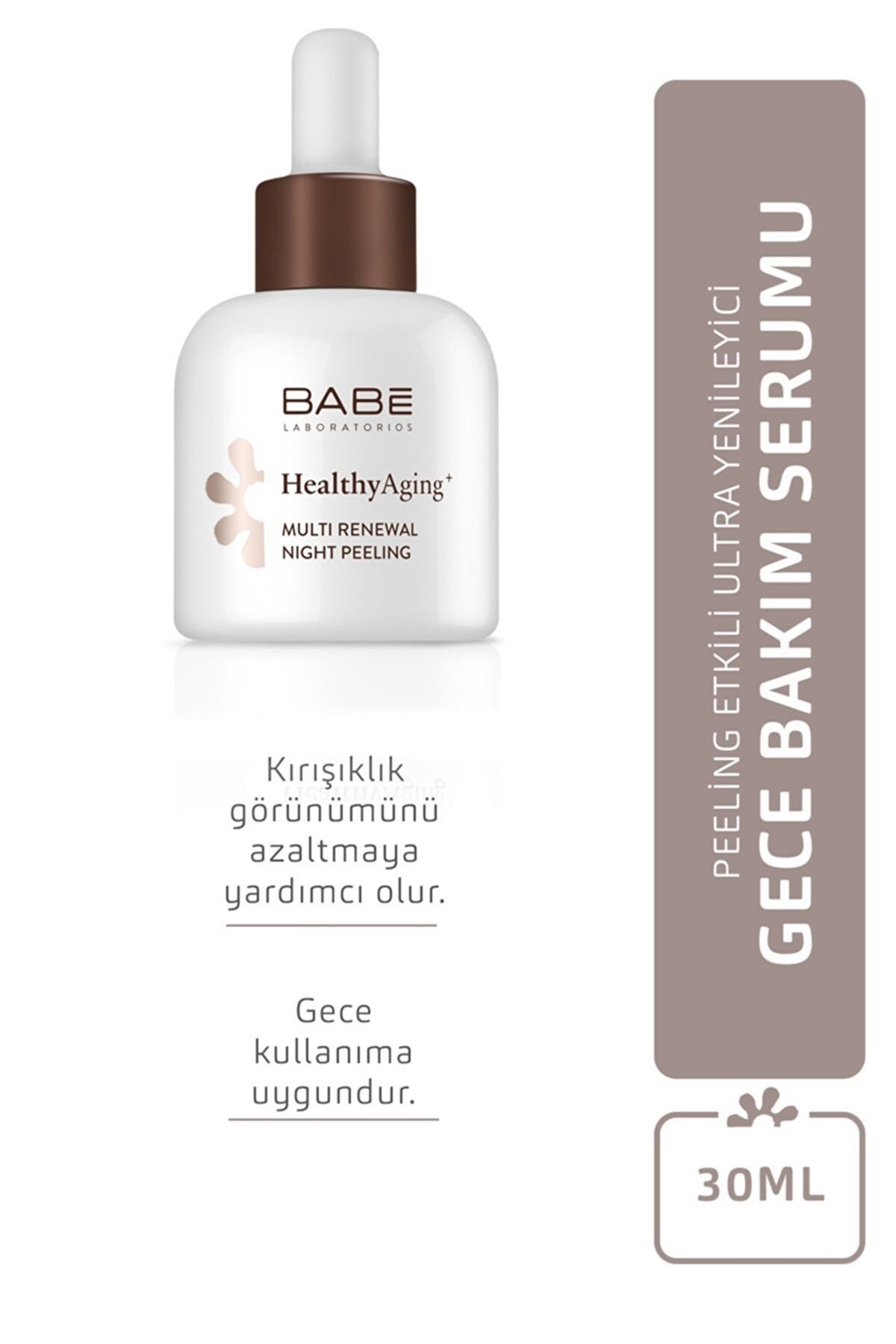 Babe HealthyAging+ Multi Renewal Night Peeling 30 ml (İnce kırışıklıkların en aza indirilmesine yardımcı olur)