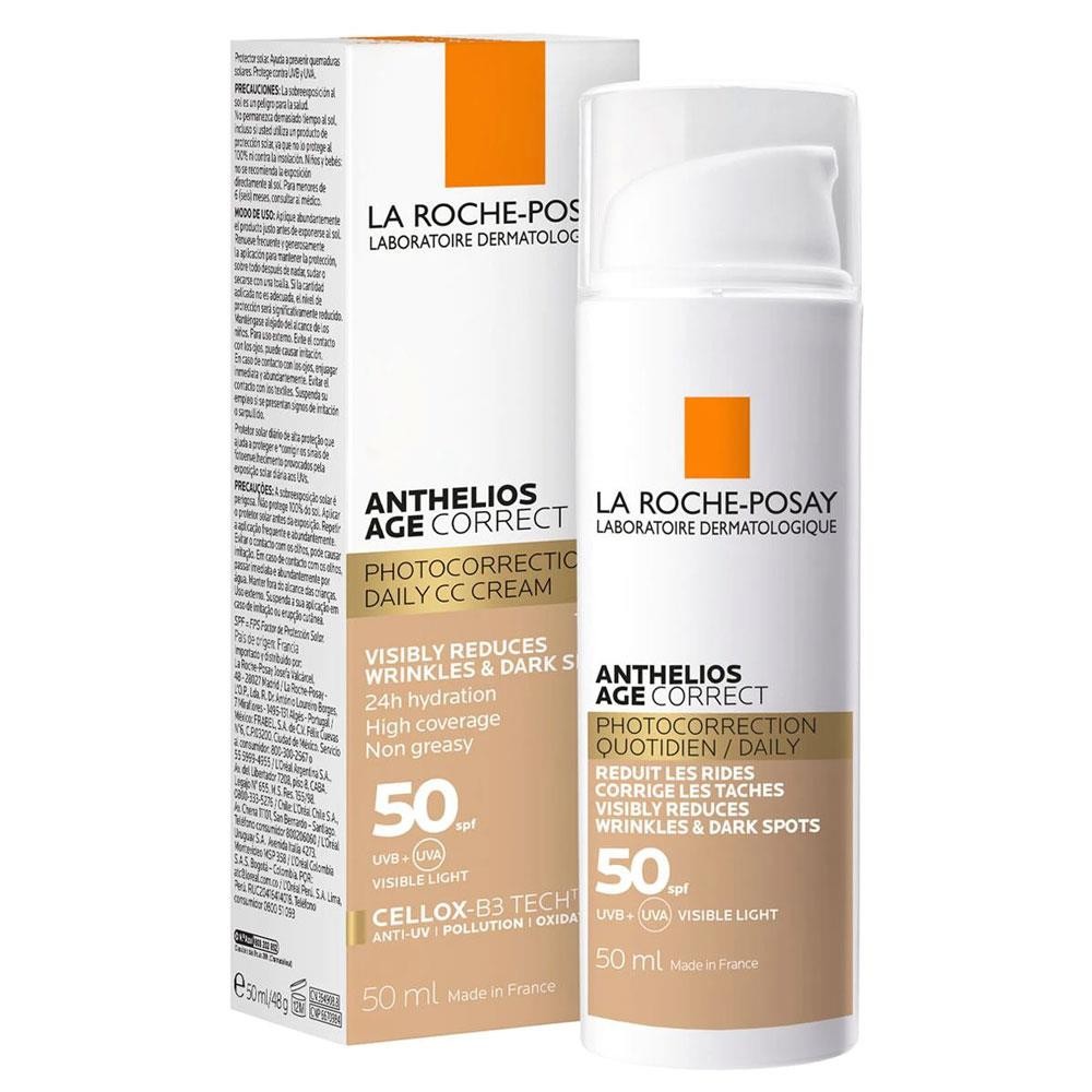 La Roche Posay Anthelios Age Correct Renkli SPF50 Leke ve Kırışıklık Karşıtı Güneş Koruyucu Yüz Kremi 50ml