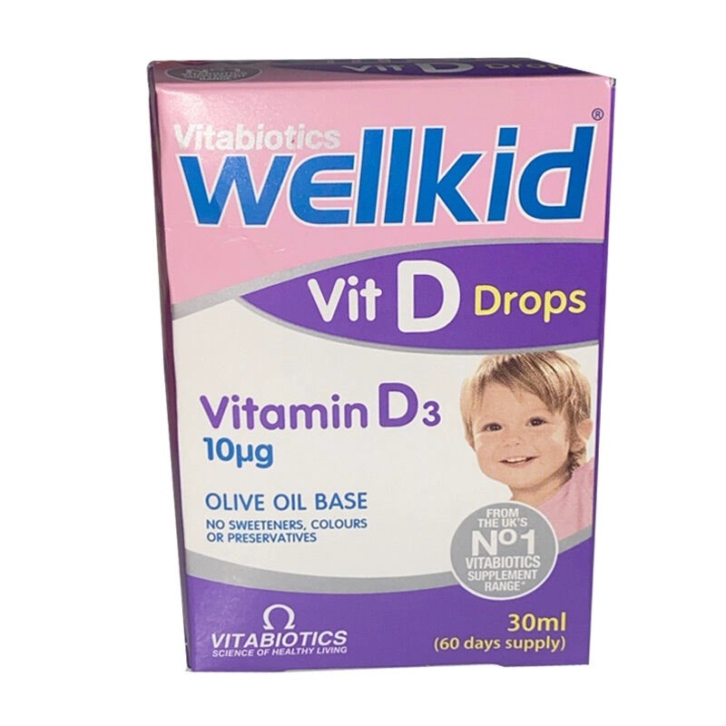 Vitabiotics Wellkid Vit Drops Vitamin D3 Takviye Edici Gıda 30 ml SKT 28/02/25