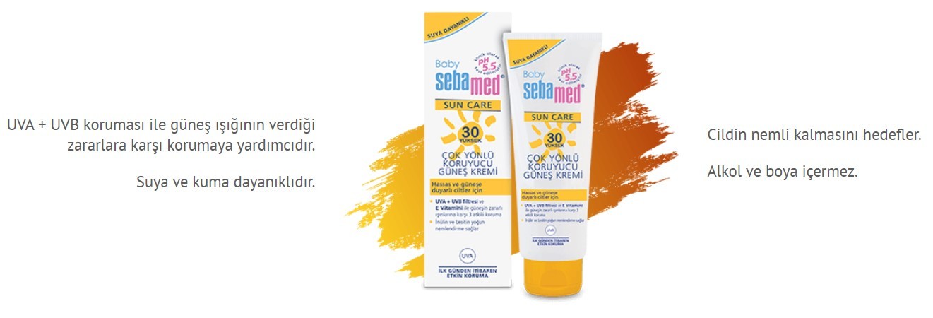 Sebamed Bebek Güneş Kremi SPF 50+ 75 ml Hassas ve güneşe duyarlı ciltler için (suya dayanıklıdır.)