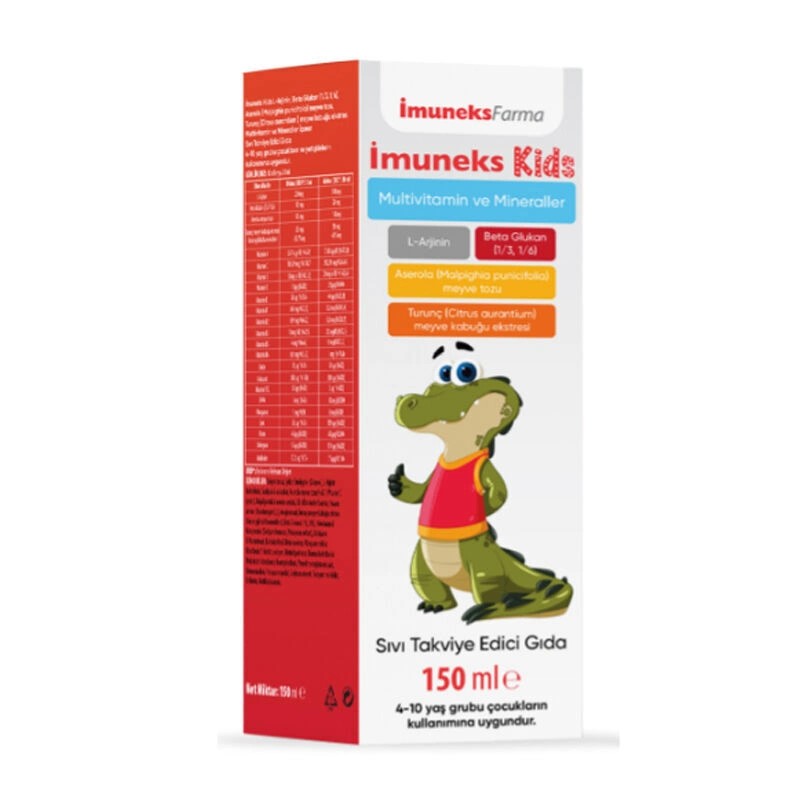 Imuneks Kids Multivitamin ve Mineraller İçeren Sıvı Takviye Edici Gıda 150 ml