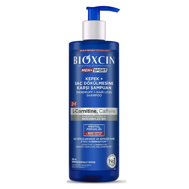 Bioxcin Men+ Sport Kepek + Saç Dökülmesine Karşı Şampuan 500 ml